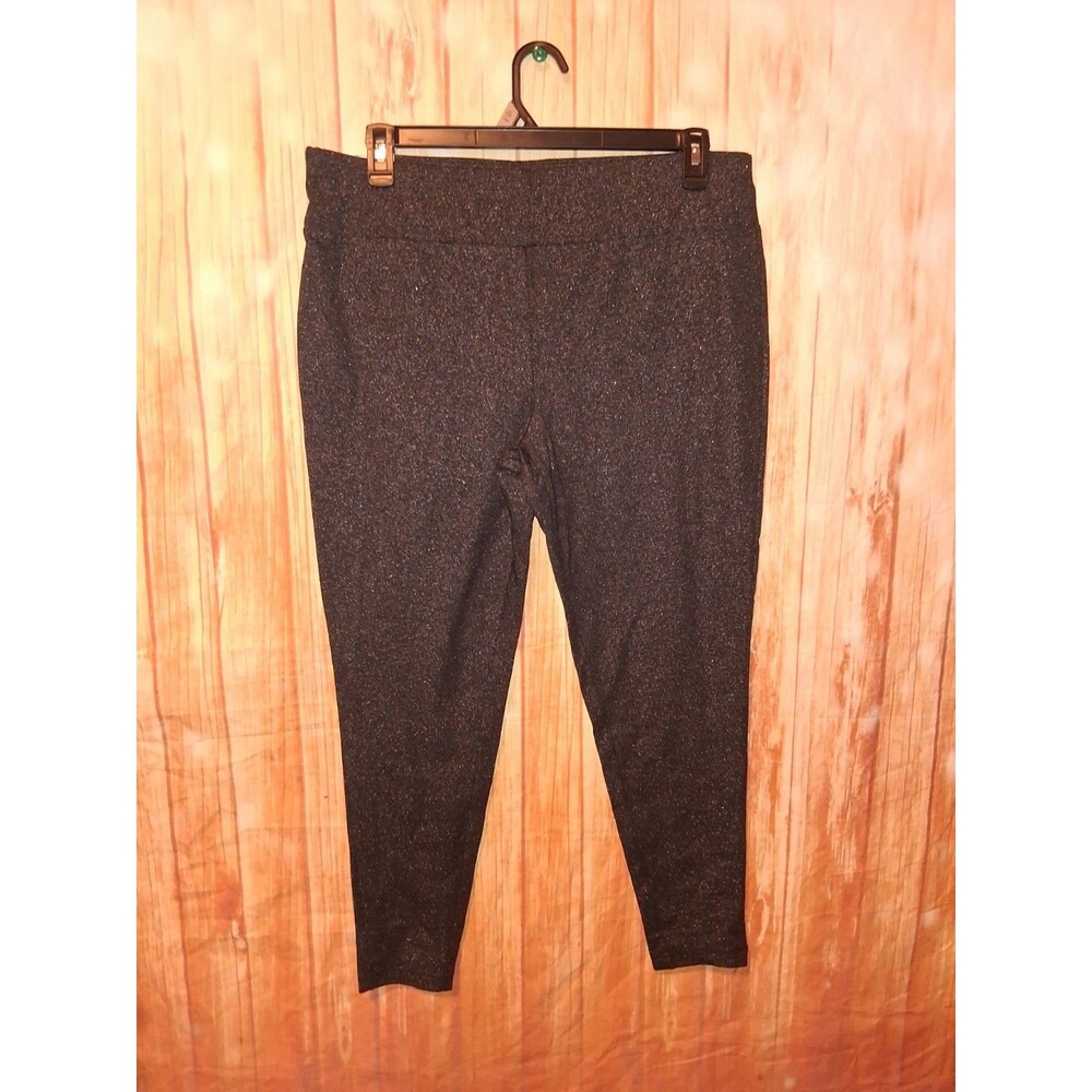 NWT Terra And Sky Black Glitter Pull-on Leggings Sz 1X